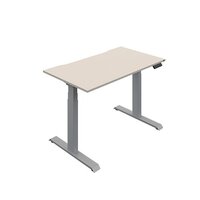 Okoform Dual Motor Sit/Stand Heated Desk 1400x800x645-1305mm White/Silver KF822422