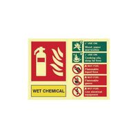 Fire Extinguisher Composite Wet Chemical Sign