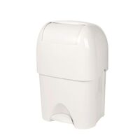 50L Pedal operated nappy bins, white