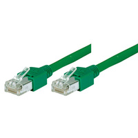 Tecline Patchkabel Cat. 5e, SF/UTP, halogenfrei, grün, 15,0 m