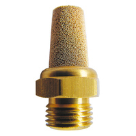 Schalldämpfer, Sechskant (Messing), Filterporenweite: 40 µm, G1/4
