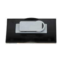 Badge / plaque d'identité / plaque nominative "Podio Paper | noir avec aimant "Premium"-Extrastark