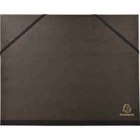 Carton à dessin kraft noir vernis avec élastiques 26x33 cm - Pour formats A4 et 24x32 cm