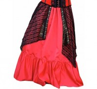 Falda con Volantes Roja para mujer S