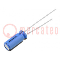 Condensatore: elettrolitico; THT; 330uF; 10VDC; Ø8x11,5mm; ±20%