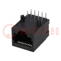 Contact; RJ50; PIN: 10; Cat: 3; Indeling: 10p10c; op PCB; THT; 13,19mm