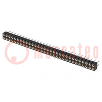 Socket; pin strips; female; PIN: 60; turned contacts; straight
