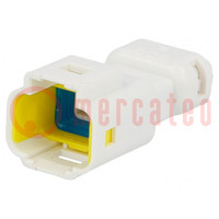 Connector: wire-wire; 560,E-Seal; male; plug; for cable; white