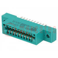 Card edge; PIN: 20; soldering; on PCBs; gold-plated; 2.54mm; 345