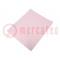 Protection bag; ESD; L: 300mm; W: 250mm; Thk: 55um; polyetylene; pink