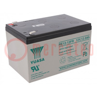 Re-battery: acid-lead; 12V; 12Ah; AGM; maintenance-free; 4.15kg