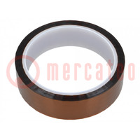 Tape: high temperature resistant; Thk: 0.07mm; 50%; amber; W: 25mm