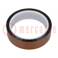 Tape: hittebestendige; Thk: 0,07mm; 50%; amber; max.230°C; W: 25mm