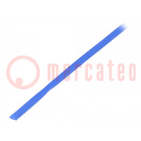 Tubo electroaislante; silicona; azul; Øint: 3mm; Gros.pared: 0,4mm