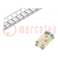 LED; SMD; 1608; rosso/giallo-verde; 1,6x0,8x0,5mm; 120°; 20mA