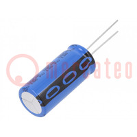 Condensateur: électrolytique; THT; 3,3mF; 25VDC; Ø16x35mm; ±20%