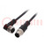 Cable de conexión; M12; PIN: 4; 1m; enchufe; 250VAC; 4A; -25÷80°C
