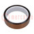 Tape: high temperature resistant; Thk: 0.07mm; 50%; amber; W: 25mm