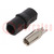 Plug; DC supply; SH4,0; female; PIN: 1; for cable; soldering; black