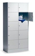 C+P Stahl-Wertfachschrank, 2x5teilig 900x480x1950 mm, RAL7035/3000 | CA6020-3000