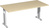 Oxford-Anbau-Schreibtisch in Ahorn-Dekor, zweiseitig verkürzter Fuß HxBxT 680-820 x 1600 x 800 mm | TP0426-02