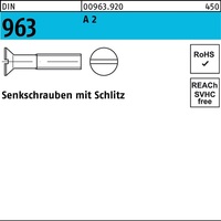Senkschraube DIN 963 Schlitz M10x 40 A 2