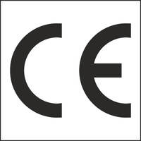 CE-Kennzeichnung, 500 Folienetiketten auf Rolle, Größe 1,25x1,25 cm