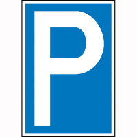 Parkplatzschild Symbol: P, Alu geprägt, Größe 40x60 cm