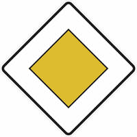 SafetyMarking Verkehrss. Vorfahrtstraße VZ: 306, Größe (BxH): 60 x 60 cm, RA2/C