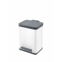 Abfallsammler ProfiLine Solid Öko 2x 9 Liter, Kunststoff, Gedämpfter Deckel Version: 01 - weiß