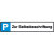 Parkplatzschild Symbol: P, mit Freifläche zur Selbstbeschriftung, Alu, 52x11 cm