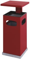 Ascher-Papierkorb mit abnehmbarem Dach 70 Liter VB 201211 - Rot