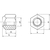Skizze zu ISO7040/ 8 M 5 zincato Dado autobloccante forma alta con inserto poliammide