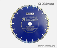 1 X 230 MM CEDIMA LE BÉTON TURBO STAR DISQUE À TRONÇONNER DIAMANT * UPGRADE BÉTON GOLDSTAR * SOURCING 50003612