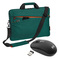 PEDEA Laptoptasche 17,3 Zoll (43,9cm) FASHION Notebook Umhängetasche mit Schultergurt mit schnurloser Maus, türkis