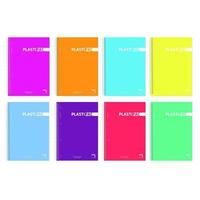 PACSA CUADERNO PLASTIPAC 80H 4º 90GR 5X5MM TAPAS PP PACK 5 UD COLORES SURTIDOS