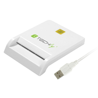 Techly Compact Smart Card Reader/Writer USB2.0 White I-CARD CAM-USB2TY chipkártya olvasó Beltéri USB Fehér