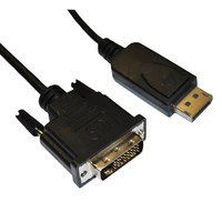 Videk 2417-3 câble DisplayPort 3 m DVI-D Noir