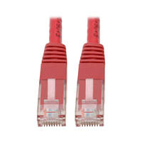 Tripp Lite N200-003-RD Cat6 Gigabit Molded (UTP) Ethernet Cable (RJ45 M/M), PoE, Red, 3 ft. (0.91 m)