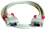 Lindy 9 pol. RS232 1:1 Kabel 2m kabel sygnałowy Biały