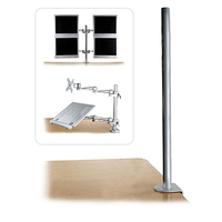Lindy 700mm Desk Clamp Pole, Silver