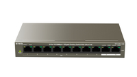 Tenda TEF1110P-8-102W netwerk-switch Unmanaged Fast Ethernet (10/100) Power over Ethernet (PoE) Grijs