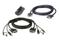 ATEN 1.8M USB DVI-D Dubbelvoudige Link Dubbel Beeldscherm Veilige KVM Kabelpakket