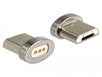 DeLOCK 65929 csatlakozó átlakító USB Type Micro-B magnet interface Ezüst