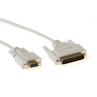 ACT Extension cable, 1:1 wired DB 25 Male - DB 9 Female 1.8m 1,8 m VGA (D-Sub) D-sub (DB-25) Wit