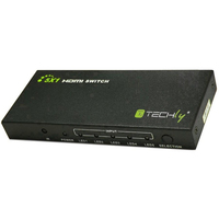 Techly 5 IN 1 OUT HDMI Switch with Remote Control, 4Kx2K, 3D IDATA HDMI-4K51