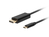 Lanberg CA-CMDP-10CU-0010-BK câble vidéo et adaptateur 1 m USB Type-C DisplayPort Noir