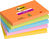 3M 655-5SS-BOOS Klebezettel Rechteck Blau, Grün, Orange, Pink, Gelb 90 Blätter Selbstklebend