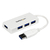StarTech.com Hub USB 3.0 à 4 ports avec câble intégré - 5Gbps - Blanc