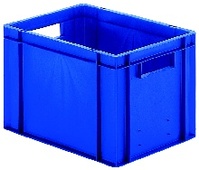 EURO Stapelkasten aus PP, TK400x300x270, Boden und Wände geschlossen, Farbe Blau
